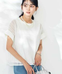 a.v.v / アー・ヴェ・ヴェ カットソー | 幾何レースレイヤードトップス