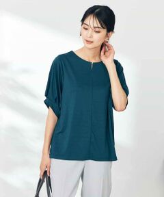 a.v.v / アー・ヴェ・ヴェ カットソー | 【接触冷感/UVカット/吸水速乾】チャームネックパフスリーブトップス