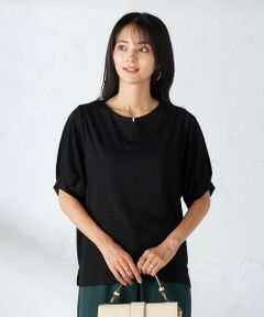 a.v.v / アー・ヴェ・ヴェ カットソー | 【接触冷感/UVカット/吸水速乾】チャームネックパフスリーブトップス