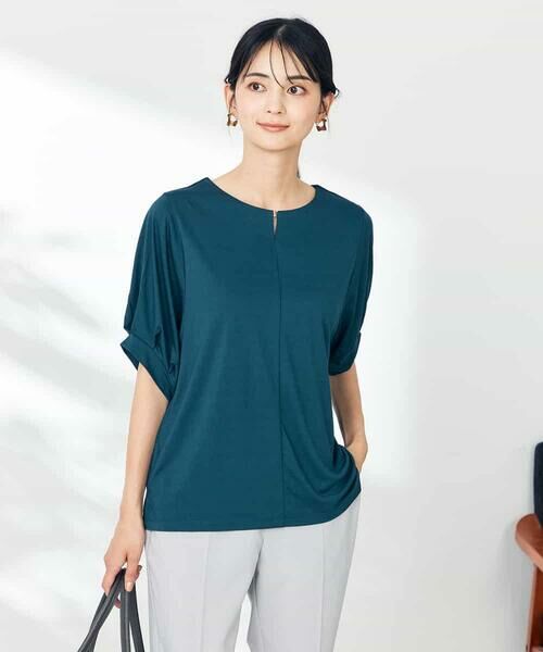 a.v.v / アー・ヴェ・ヴェ カットソー | 【接触冷感/UVカット/吸水速乾】チャームネックパフスリーブトップス | 詳細16