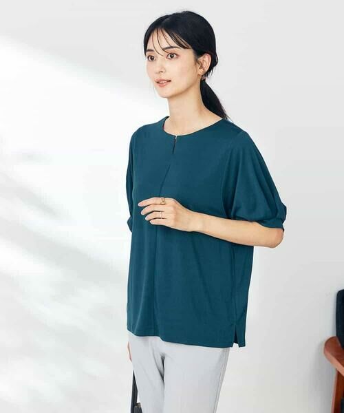 a.v.v / アー・ヴェ・ヴェ カットソー | 【接触冷感/UVカット/吸水速乾】チャームネックパフスリーブトップス | 詳細17