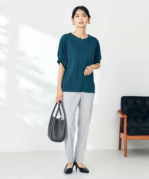 a.v.v / アー・ヴェ・ヴェ カットソー | 【接触冷感/UVカット/吸水速乾】チャームネックパフスリーブトップス | 詳細18