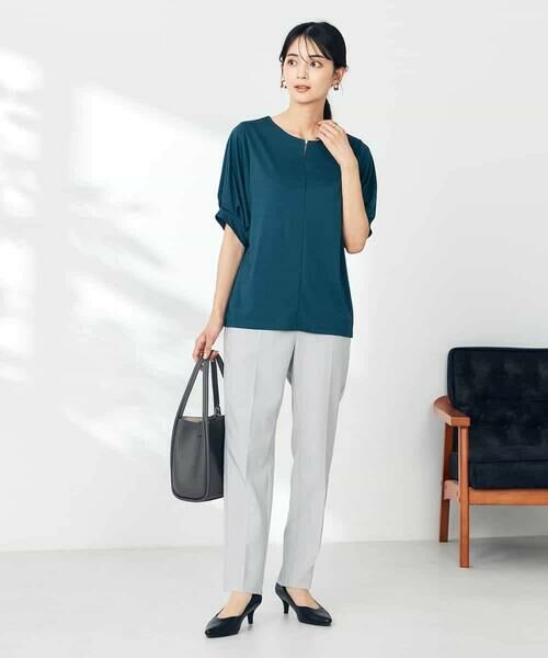 a.v.v / アー・ヴェ・ヴェ カットソー | 【接触冷感/UVカット/吸水速乾】チャームネックパフスリーブトップス | 詳細19