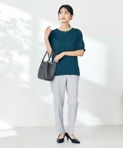 a.v.v / アー・ヴェ・ヴェ カットソー | 【接触冷感/UVカット/吸水速乾】チャームネックパフスリーブトップス | 詳細21