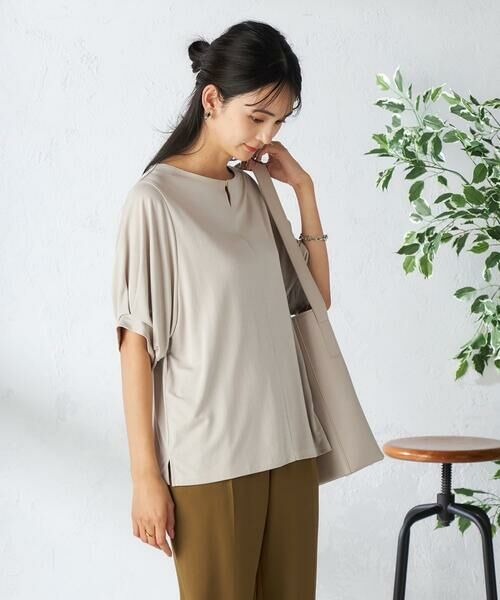 a.v.v / アー・ヴェ・ヴェ カットソー | 【接触冷感/UVカット/吸水速乾】チャームネックパフスリーブトップス | 詳細25