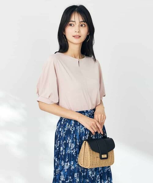 a.v.v / アー・ヴェ・ヴェ カットソー | 【接触冷感/UVカット/吸水速乾】チャームネックパフスリーブトップス | 詳細8