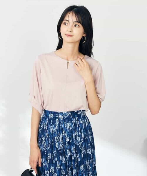 a.v.v / アー・ヴェ・ヴェ カットソー | 【接触冷感/UVカット/吸水速乾】チャームネックパフスリーブトップス | 詳細9