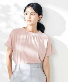 a.v.v / アー・ヴェ・ヴェ カットソー | 【接触冷感/速乾/UVカット】ギャザーネックフレンチスリーブカットソー