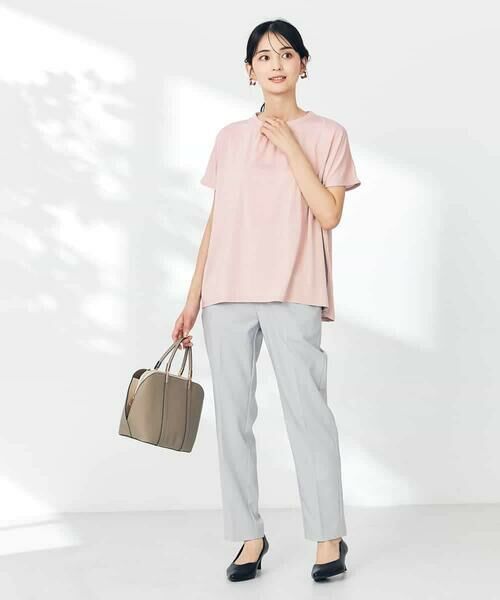 a.v.v / アー・ヴェ・ヴェ カットソー | 【接触冷感/速乾/UVカット】ギャザーネックフレンチスリーブカットソー | 詳細12