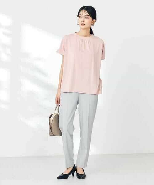 a.v.v / アー・ヴェ・ヴェ カットソー | 【接触冷感/速乾/UVカット】ギャザーネックフレンチスリーブカットソー | 詳細13