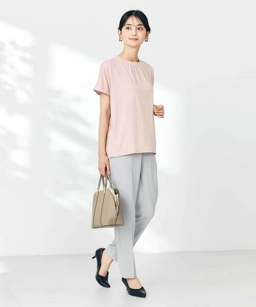 a.v.v / アー・ヴェ・ヴェ カットソー | 【接触冷感/速乾/UVカット】ギャザーネックフレンチスリーブカットソー | 詳細14