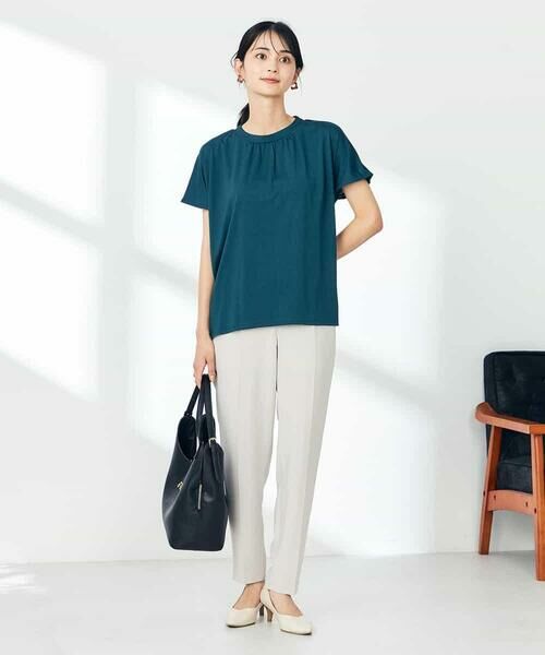 a.v.v / アー・ヴェ・ヴェ カットソー | 【接触冷感/速乾/UVカット】ギャザーネックフレンチスリーブカットソー | 詳細18