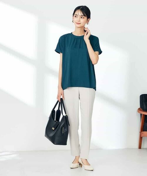 a.v.v / アー・ヴェ・ヴェ カットソー | 【接触冷感/速乾/UVカット】ギャザーネックフレンチスリーブカットソー | 詳細19