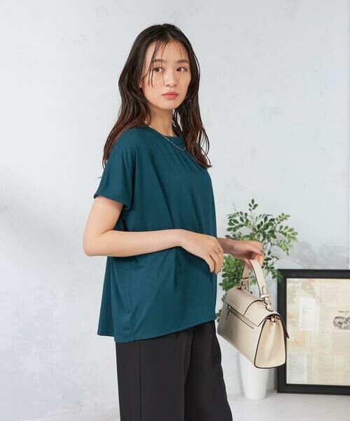 a.v.v / アー・ヴェ・ヴェ カットソー | 【接触冷感/速乾/UVカット】ギャザーネックフレンチスリーブカットソー | 詳細22