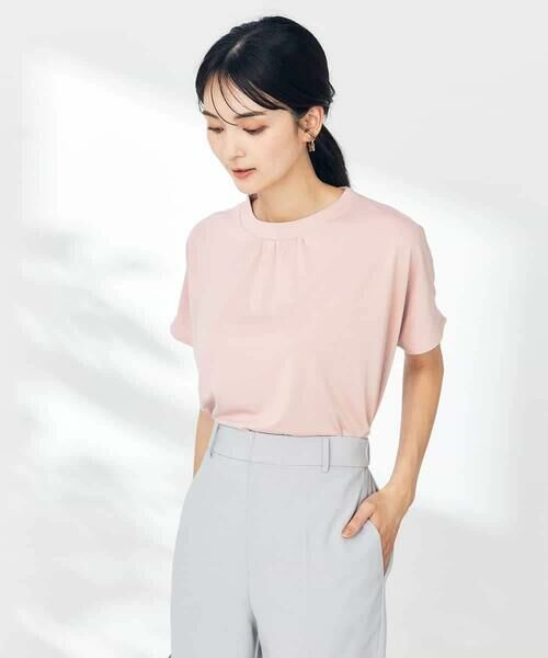 a.v.v / アー・ヴェ・ヴェ カットソー | 【接触冷感/速乾/UVカット】ギャザーネックフレンチスリーブカットソー | 詳細4