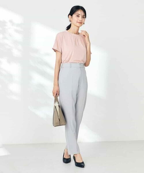 a.v.v / アー・ヴェ・ヴェ カットソー | 【接触冷感/速乾/UVカット】ギャザーネックフレンチスリーブカットソー | 詳細6