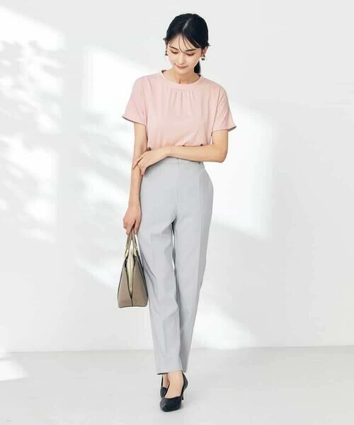 a.v.v / アー・ヴェ・ヴェ カットソー | 【接触冷感/速乾/UVカット】ギャザーネックフレンチスリーブカットソー | 詳細8