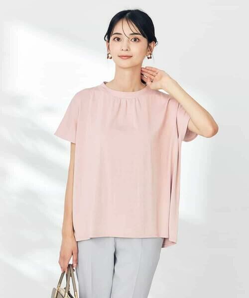 a.v.v / アー・ヴェ・ヴェ カットソー | 【接触冷感/速乾/UVカット】ギャザーネックフレンチスリーブカットソー | 詳細9