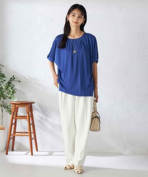 a.v.v / アー・ヴェ・ヴェ カットソー | 【接触冷感/UVカット/吸水速乾】タックチュニックカットソー | 詳細15