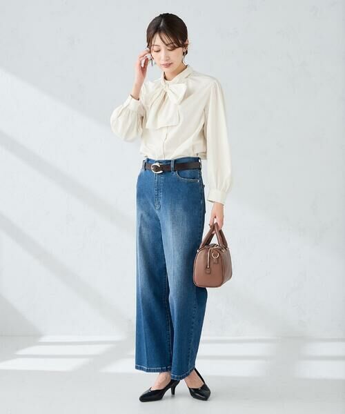 a.v.v / アー・ヴェ・ヴェ チノ・ワークパンツ | 【雑誌InRed(宝島社)11月号掲載】ストレッチデニムワイドパンツ | 詳細10