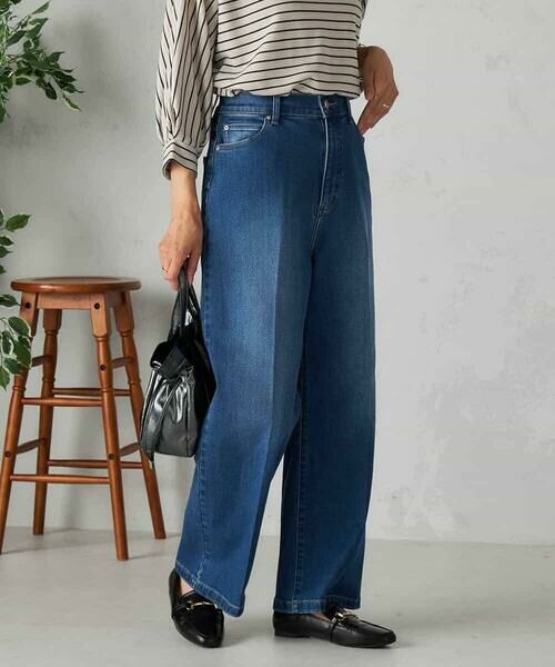 a.v.v / アー・ヴェ・ヴェ チノ・ワークパンツ | 【雑誌InRed(宝島社)11月号掲載】ストレッチデニムワイドパンツ | 詳細2