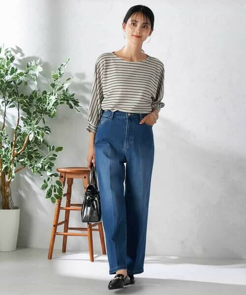 a.v.v / アー・ヴェ・ヴェ チノ・ワークパンツ | 【雑誌InRed(宝島社)11月号掲載】ストレッチデニムワイドパンツ | 詳細4