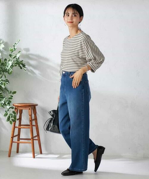 a.v.v / アー・ヴェ・ヴェ チノ・ワークパンツ | 【雑誌InRed(宝島社)11月号掲載】ストレッチデニムワイドパンツ | 詳細6