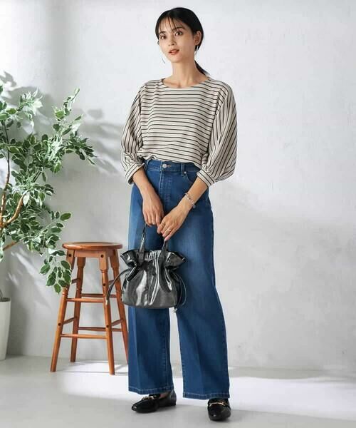 a.v.v / アー・ヴェ・ヴェ チノ・ワークパンツ | 【雑誌InRed(宝島社)11月号掲載】ストレッチデニムワイドパンツ | 詳細7