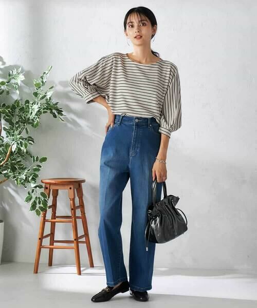 a.v.v / アー・ヴェ・ヴェ チノ・ワークパンツ | 【雑誌InRed(宝島社)11月号掲載】ストレッチデニムワイドパンツ | 詳細8