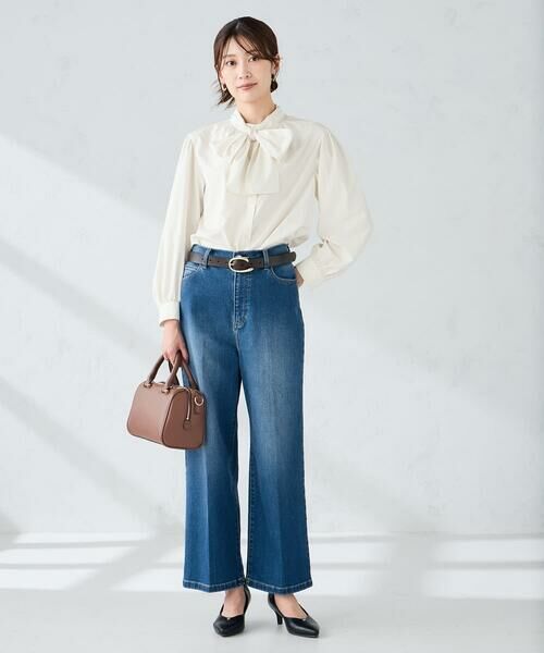 a.v.v / アー・ヴェ・ヴェ チノ・ワークパンツ | 【雑誌InRed(宝島社)11月号掲載】ストレッチデニムワイドパンツ | 詳細9