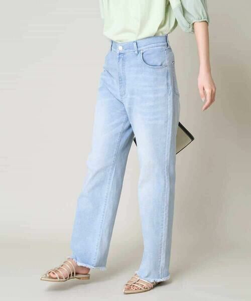 a.v.v / アー・ヴェ・ヴェ その他パンツ | 【接触冷感/マシンウォッシャブル】ストレッチデニムストレートパンツ | 詳細2