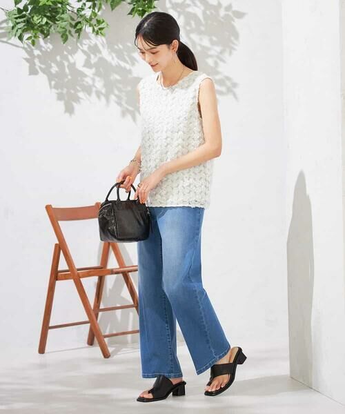 a.v.v / アー・ヴェ・ヴェ チノ・ワークパンツ | 【接触冷感/ストレッチ】デニムワイドパンツ | 詳細4