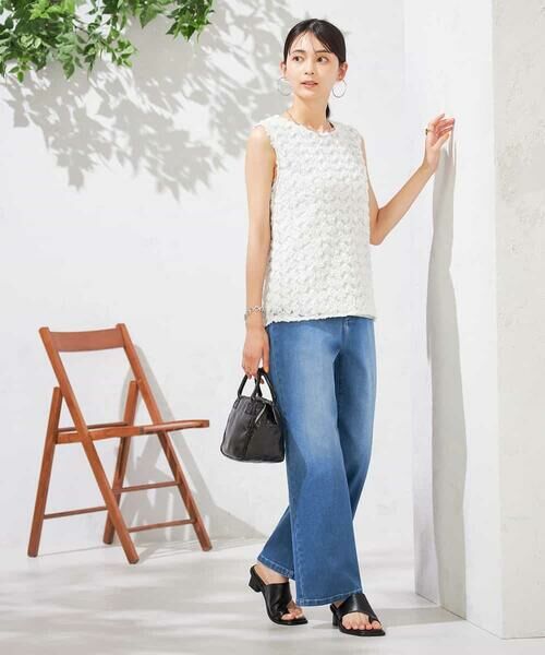 a.v.v / アー・ヴェ・ヴェ チノ・ワークパンツ | 【接触冷感/ストレッチ】デニムワイドパンツ | 詳細6