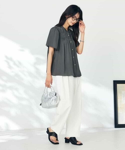 a.v.v / アー・ヴェ・ヴェ チノ・ワークパンツ | 【洗える】タックワイドテーパードパンツ【WEB限定】 | 詳細13