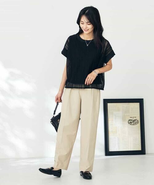 a.v.v / アー・ヴェ・ヴェ チノ・ワークパンツ | 【洗える】タックワイドテーパードパンツ【WEB限定】 | 詳細3