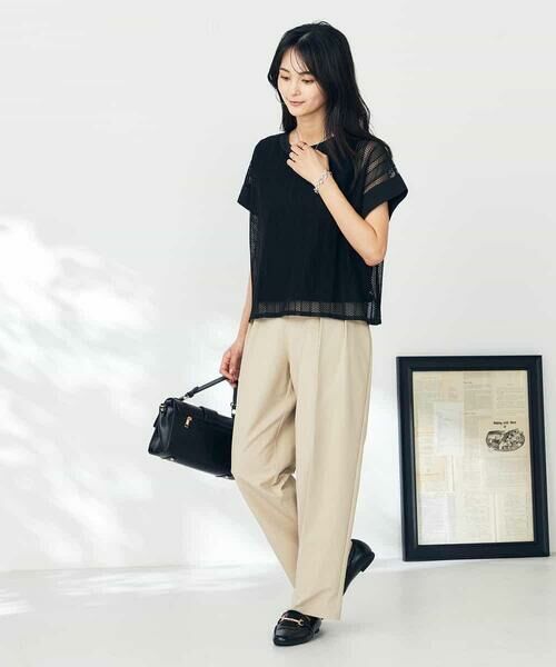 a.v.v / アー・ヴェ・ヴェ チノ・ワークパンツ | 【洗える】タックワイドテーパードパンツ【WEB限定】 | 詳細4