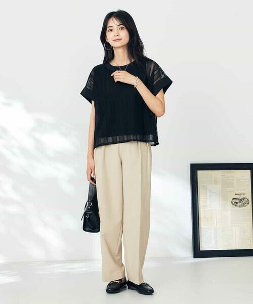 a.v.v / アー・ヴェ・ヴェ チノ・ワークパンツ | 【洗える】タックワイドテーパードパンツ【WEB限定】 | 詳細5