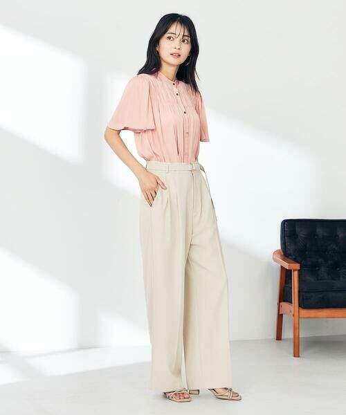 a.v.v / アー・ヴェ・ヴェ チノ・ワークパンツ | 【洗える】ベルト付きストレートパンツ | 詳細10