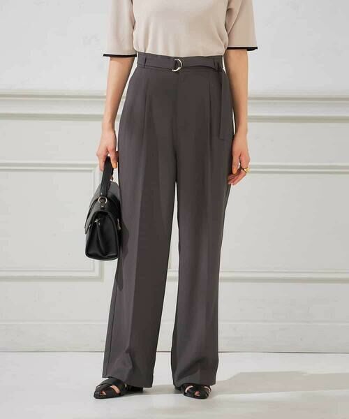 a.v.v / アー・ヴェ・ヴェ チノ・ワークパンツ | 【洗える】ベルト付きストレートパンツ | 詳細12