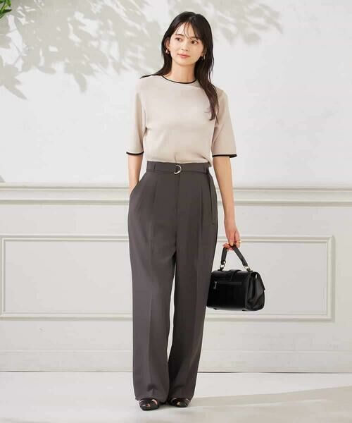 a.v.v / アー・ヴェ・ヴェ チノ・ワークパンツ | 【洗える】ベルト付きストレートパンツ | 詳細14