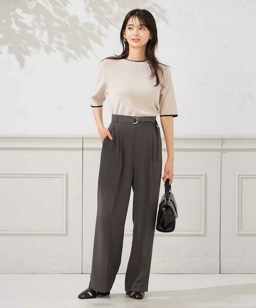 a.v.v / アー・ヴェ・ヴェ チノ・ワークパンツ | 【洗える】ベルト付きストレートパンツ | 詳細16