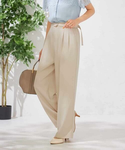 a.v.v / アー・ヴェ・ヴェ チノ・ワークパンツ | 【洗える】ベルト付きストレートパンツ | 詳細2