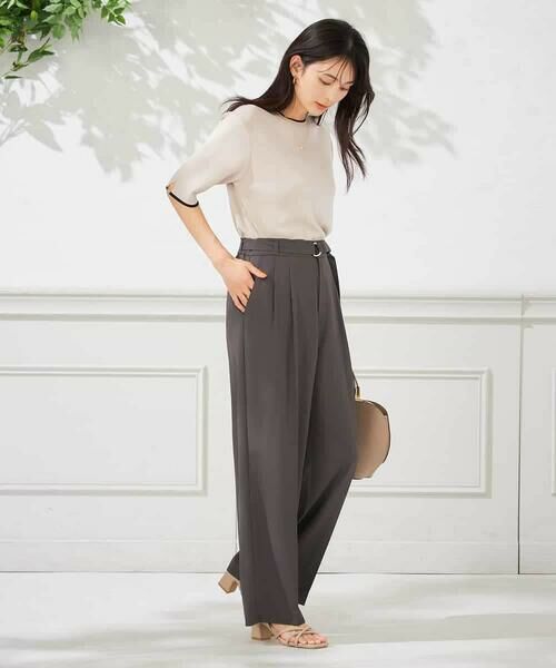 a.v.v / アー・ヴェ・ヴェ チノ・ワークパンツ | 【洗える】ベルト付きストレートパンツ | 詳細23