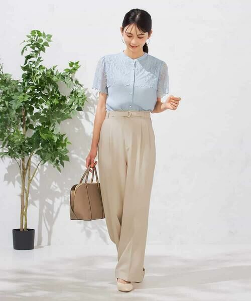 a.v.v / アー・ヴェ・ヴェ チノ・ワークパンツ | 【洗える】ベルト付きストレートパンツ | 詳細5