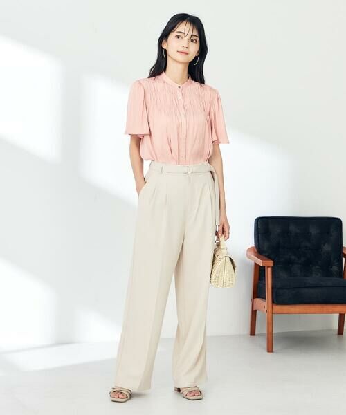 a.v.v / アー・ヴェ・ヴェ チノ・ワークパンツ | 【洗える】ベルト付きストレートパンツ | 詳細8