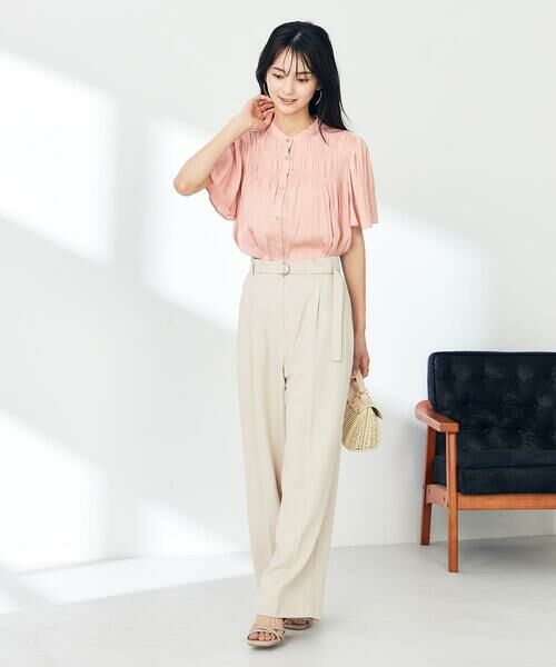 a.v.v / アー・ヴェ・ヴェ チノ・ワークパンツ | 【洗える】ベルト付きストレートパンツ | 詳細9