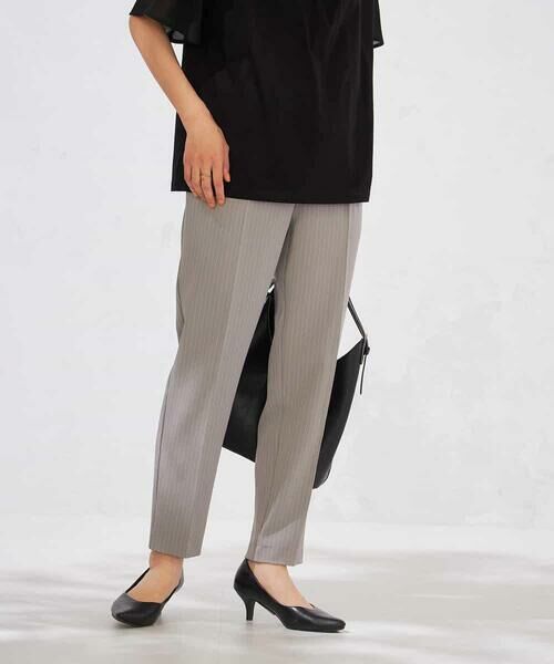 a.v.v / アー・ヴェ・ヴェ チノ・ワークパンツ | 【接触冷感/洗える/イージーケア】美ラクるスッキリ見えストライプテーパードパンツ | 詳細2