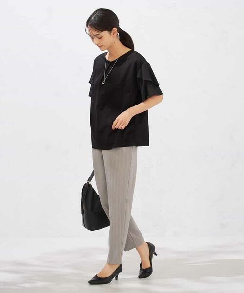 a.v.v / アー・ヴェ・ヴェ チノ・ワークパンツ | 【接触冷感/洗える/イージーケア】美ラクるスッキリ見えストライプテーパードパンツ | 詳細4