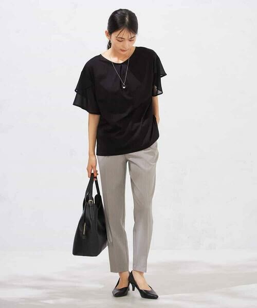 a.v.v / アー・ヴェ・ヴェ チノ・ワークパンツ | 【接触冷感/洗える/イージーケア】美ラクるスッキリ見えストライプテーパードパンツ | 詳細5