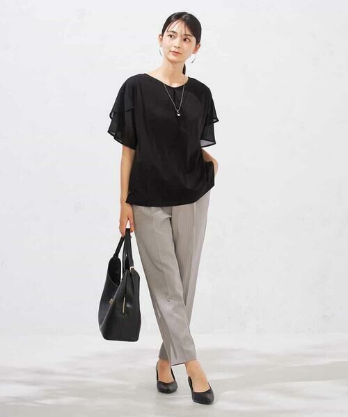 a.v.v / アー・ヴェ・ヴェ チノ・ワークパンツ | 【接触冷感/洗える/イージーケア】美ラクるスッキリ見えストライプテーパードパンツ | 詳細6